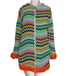 *Only 2 Left* Reversible Tangerine SHAG Coat
